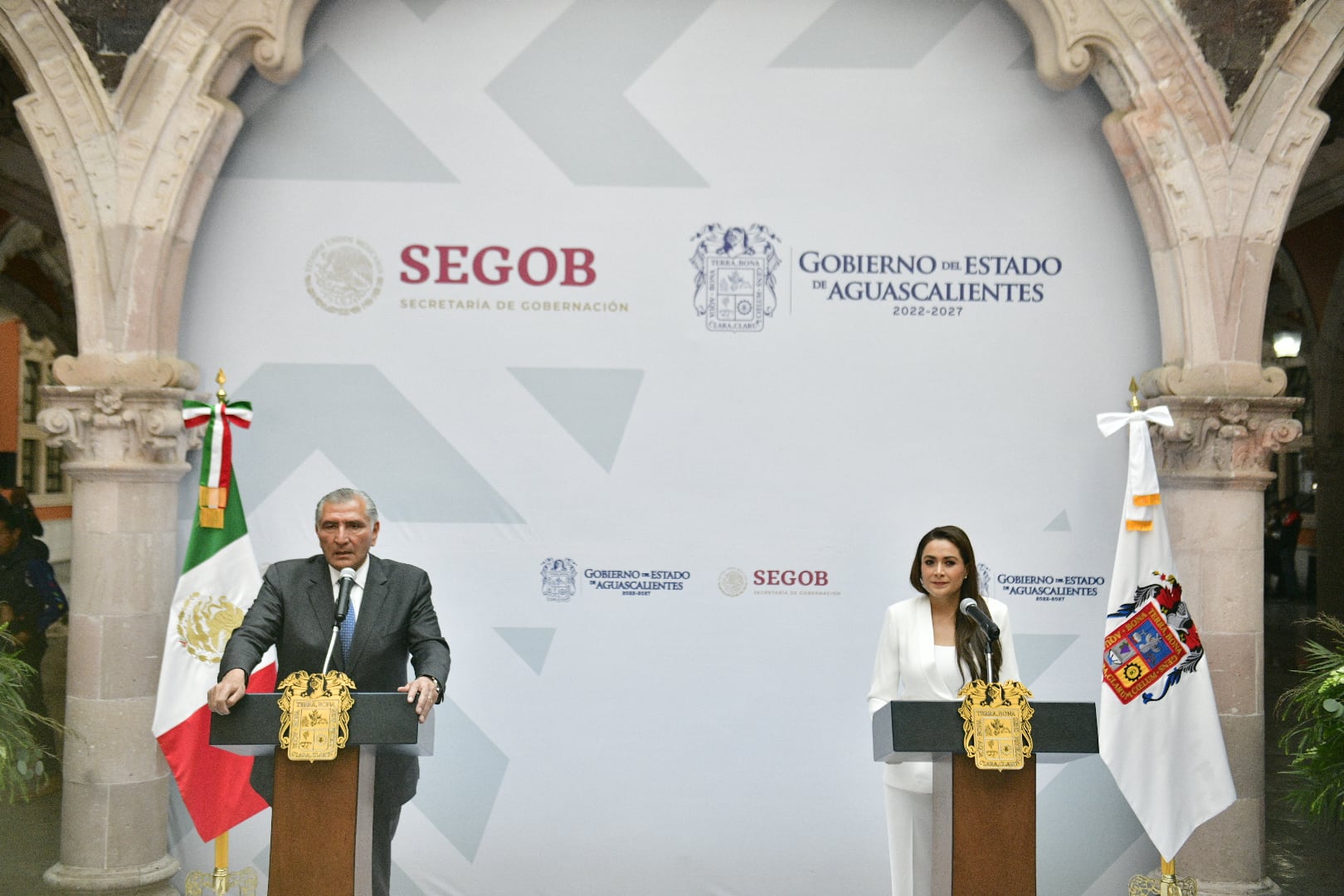 Adán Augusto López y Tere Jiménez