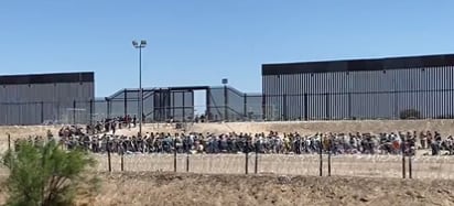 Migrantes en frontera norte de México con Estados Unidos
