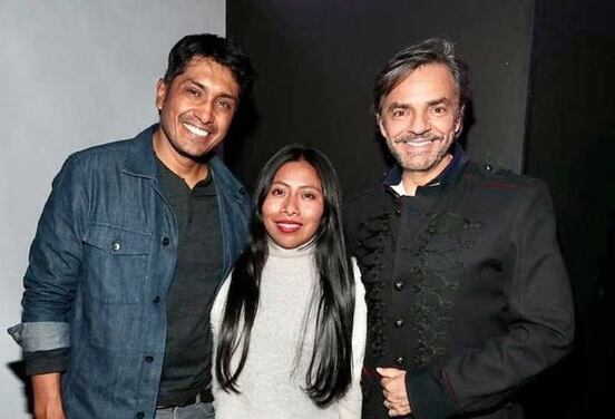 Tenoch Huerta, Yalitza Aparicio y eugenio Derbez en el Festival de Sundance
