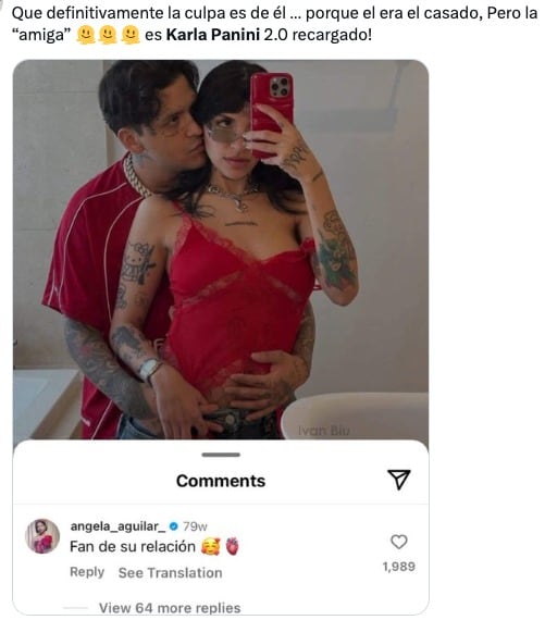 Memes comparan a Ángela Aguilar con Karla Panini por su relación con Christian Nodal