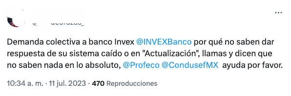 Reportan fallas en la aplicación de Invex
