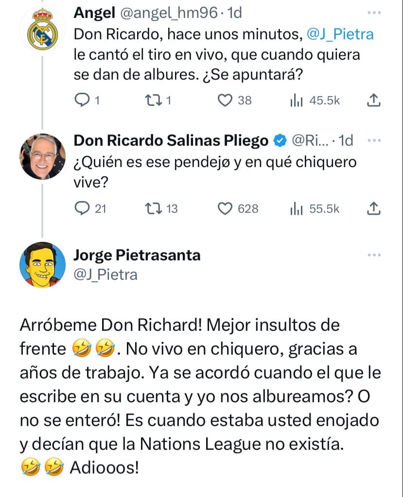 Jorge Pietrasanta se peleó nuevamente con Ricardo Salinas Pliego.