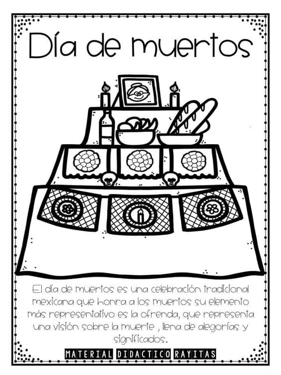 Altar de muertos, dibujos