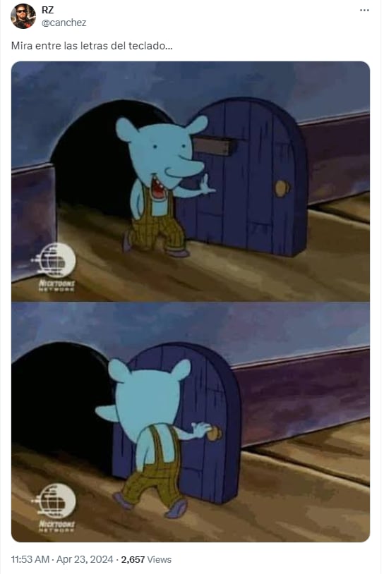 Memes de la tendencia “mira entre la X y la B en tu teclado”