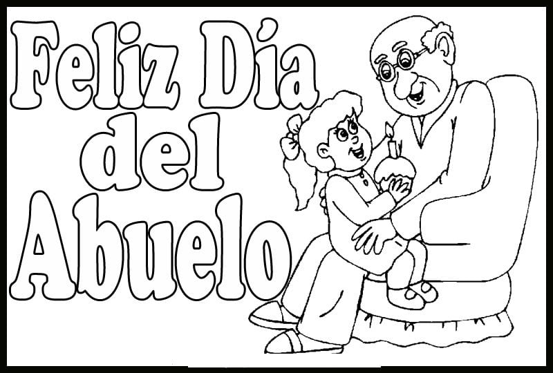 Dibujo de felicitación para el Día del Abuelo