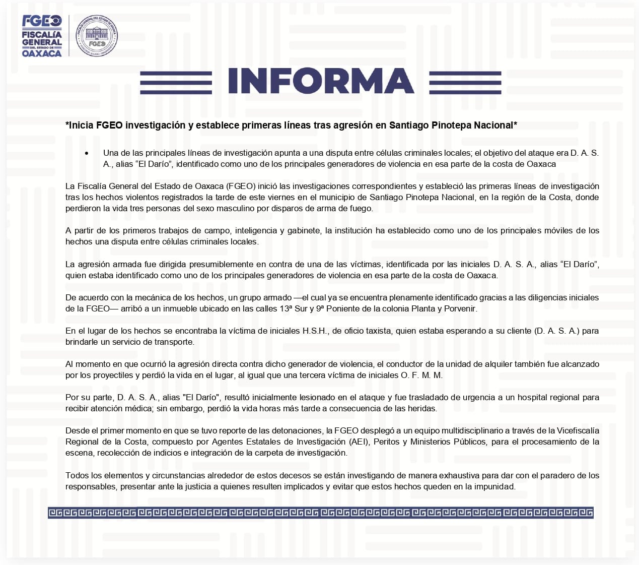 Asesinan a Hamurabi Huesca Manzano, director del portal Pinotepa Comunica