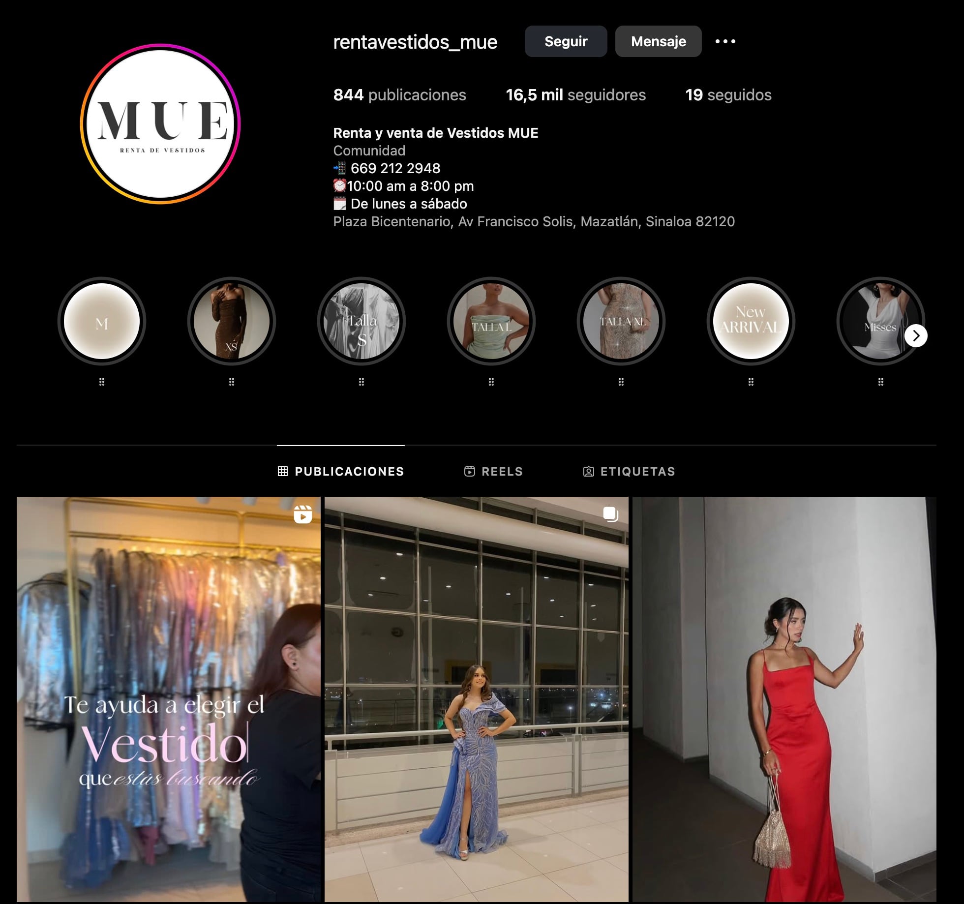 Empresas activas en redes sociales de Sheila Paola Urías Vázquez, supuesta asociada de Iván Archivaldo Guzmán Salazar, líder de Los Chapitos