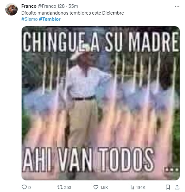 Memes por el sismo del 14 de diciembre