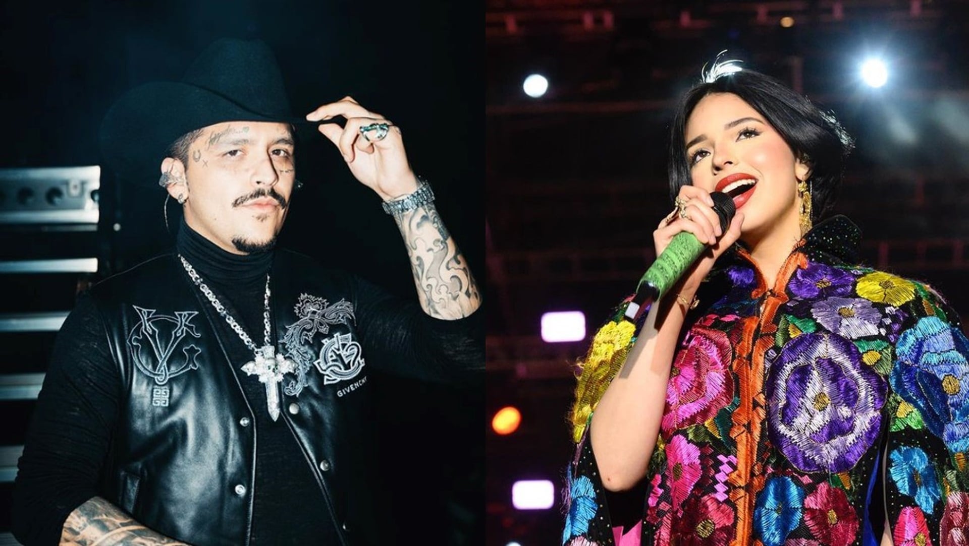 Christian Nodal y Ángela Aguilar