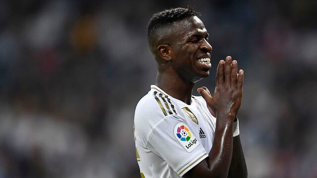 Vinicius Jr. no contuvo la emoción tras marcar su gol