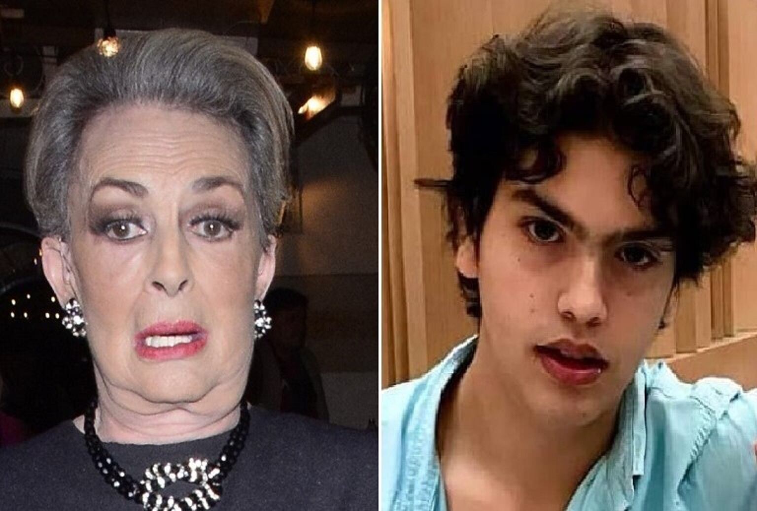 Talina Fernández y su nieto José Emilio Fernández