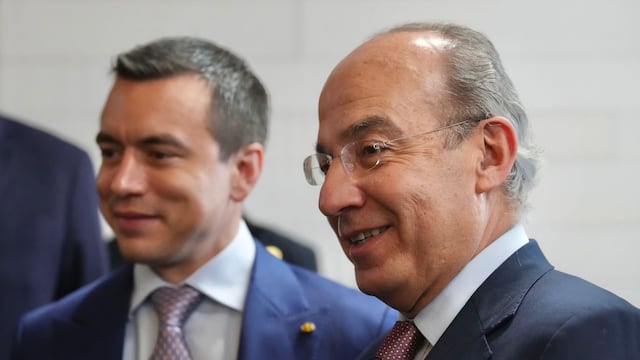 Felipe Calderón con Daniel Noboa, presidente de Ecuador