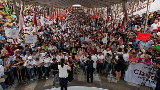 Claudia Sheinbaum durante su visita a Sinaloa