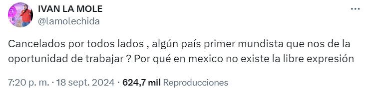 La Mole se enoja por la cancelación de su show en el Pepsi Center
