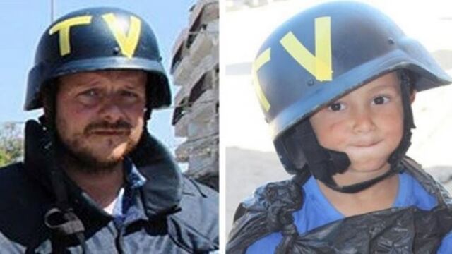 Niño palestino se disfraza de periodista para que no lo maten