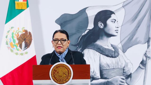 Rosa Icela Rodríguez,  secretaria de Gobernación en la Mañanera del Pueblo de este 16 de junio.