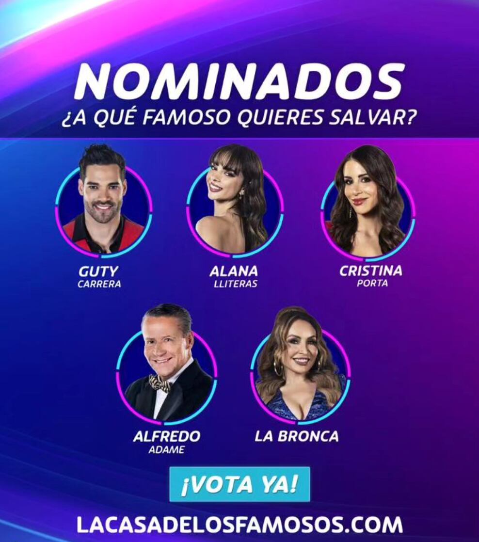 Nominados séptima semana La Casa de los Famosos 2024 de Telemundo