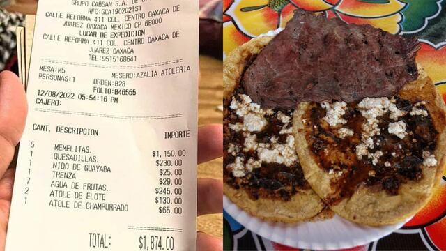 Ticket que pagó la familia en Oaxaca
