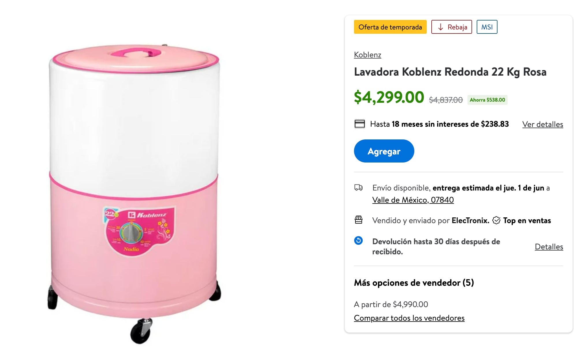 Estos son los mejores precios en las ofertas en lavadoras del Hot Sale 2023