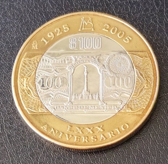 Moneda 100 pesos aniversario Banco de México