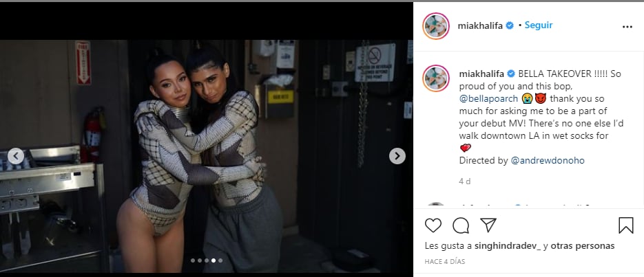 Mia Khalifa y Bella Poarch en 'Build a b*tch'.