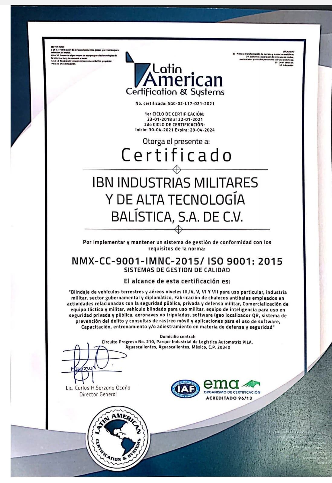 Certificación IBN