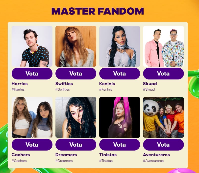 Nominados a los Kids Choice Awards México 2023