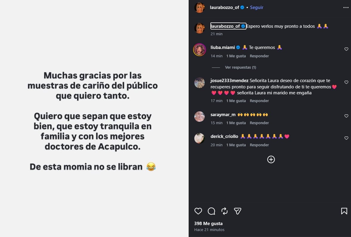 Laura Bozzo fue operada de emergencia en Acapulco