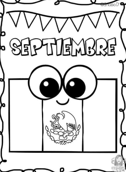 Dibujo de la bandera de México animada
