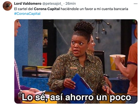 memes del cartel de Corona Capital 2024