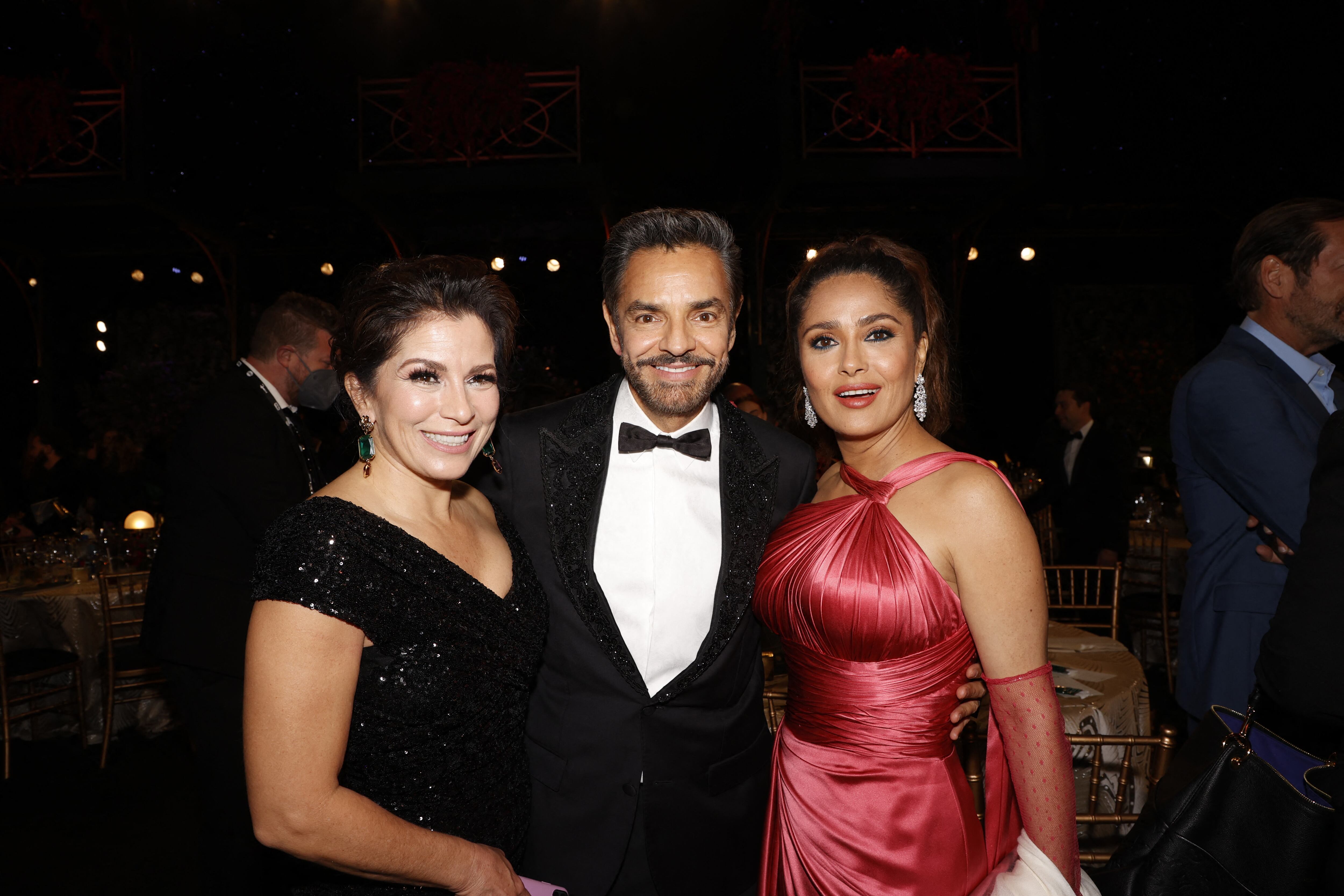 Alessandra Rosaldo, Eugenio Derbez y Salma Hayek