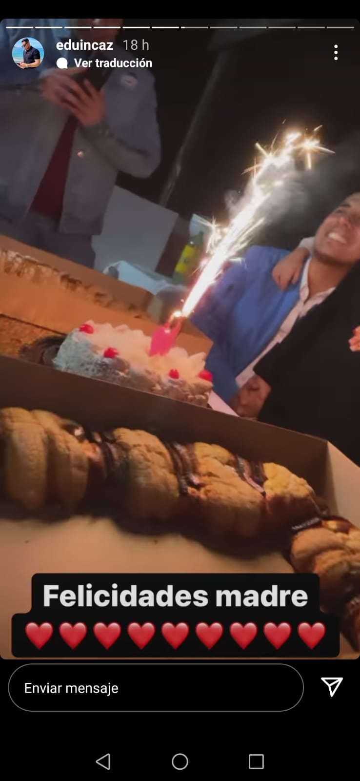 Historia de Instagram de Eduin Caz