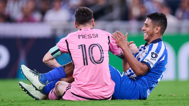 Lionel Messi y Luis Romo