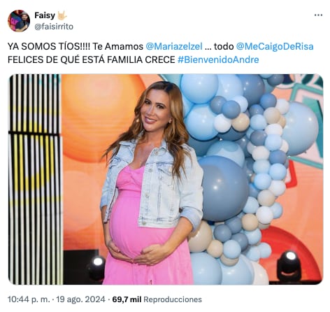 Faisy confirma nacimiento del segundo hijo de Mariazel y Adrián Rubio