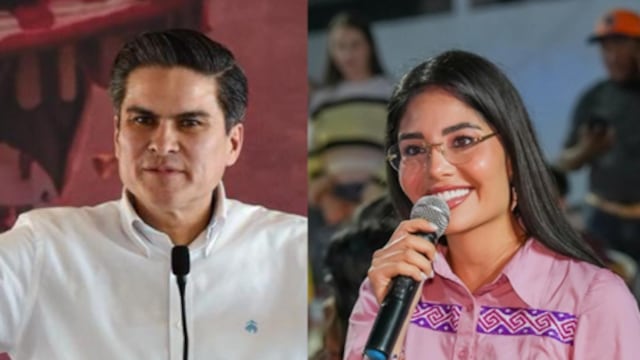 El senador Pável Jarero y Geraldine Ponce, alcaldesa de Tepic