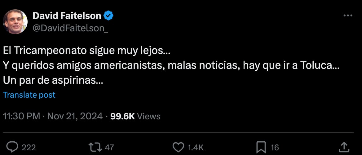 X de David Faitelson