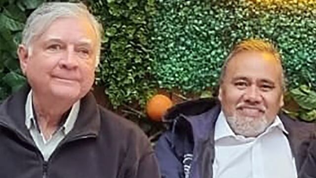 Dirigentes del SINACTA Ángel Iturbe Estrop y José Alfredo Covarrubias Aguilar