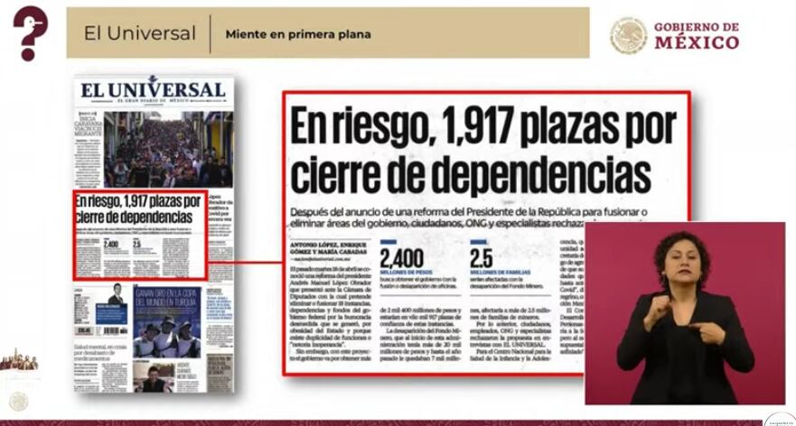 Las mentiras de la semana del 26 de abril