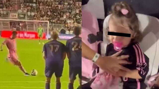 Lionel Messi da balonazo a niña