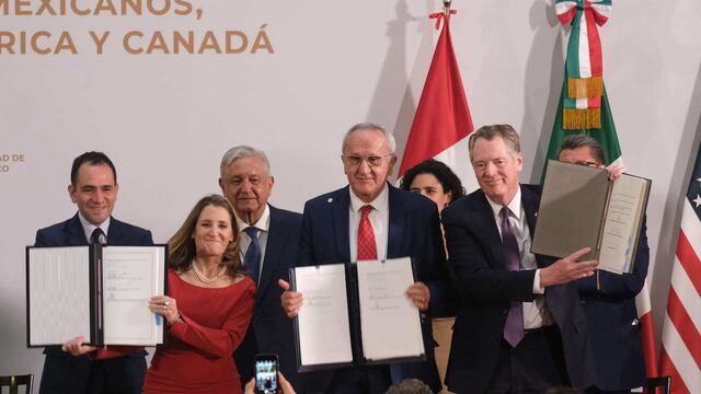 Los representantes de los 3 países, T-MEC