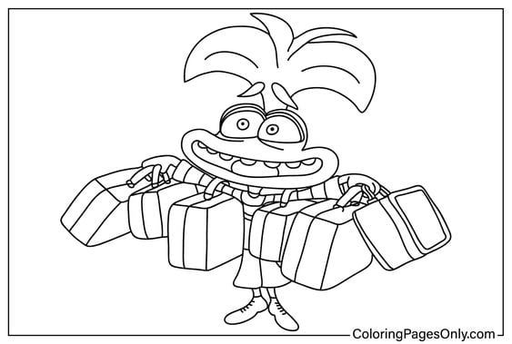 Dibujos de Ansiedad de Intensamente 2 para colorear