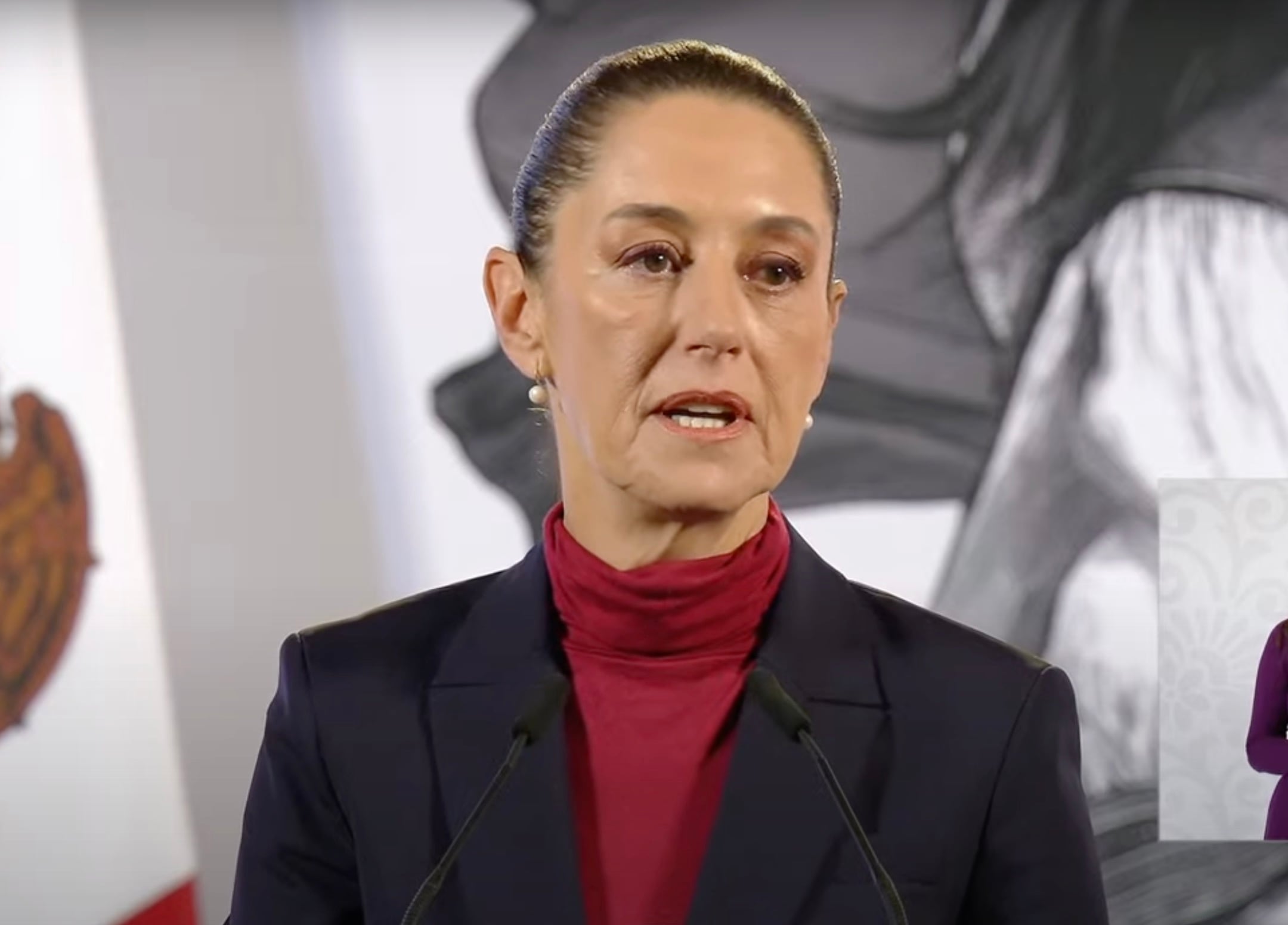 Claudia Sheinbaum en conferencia mañanera del 2 de diciembre