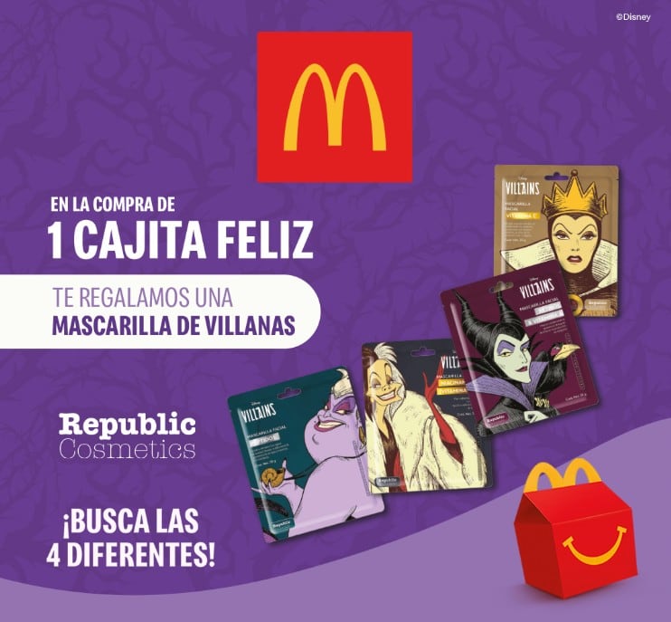Cajita Feliz de McDonald’s con la colección Villians de Disney