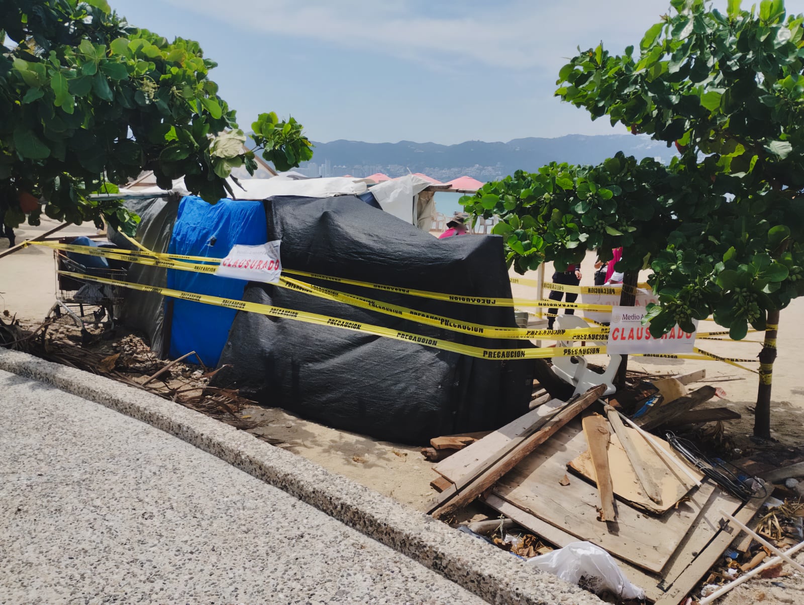 Profepa retira 40 bodegas ilegales en playas de Acapulco.