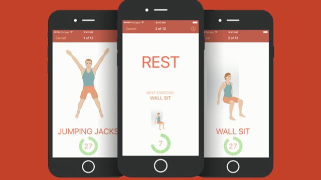 Imágenes de la aplicación Seven.