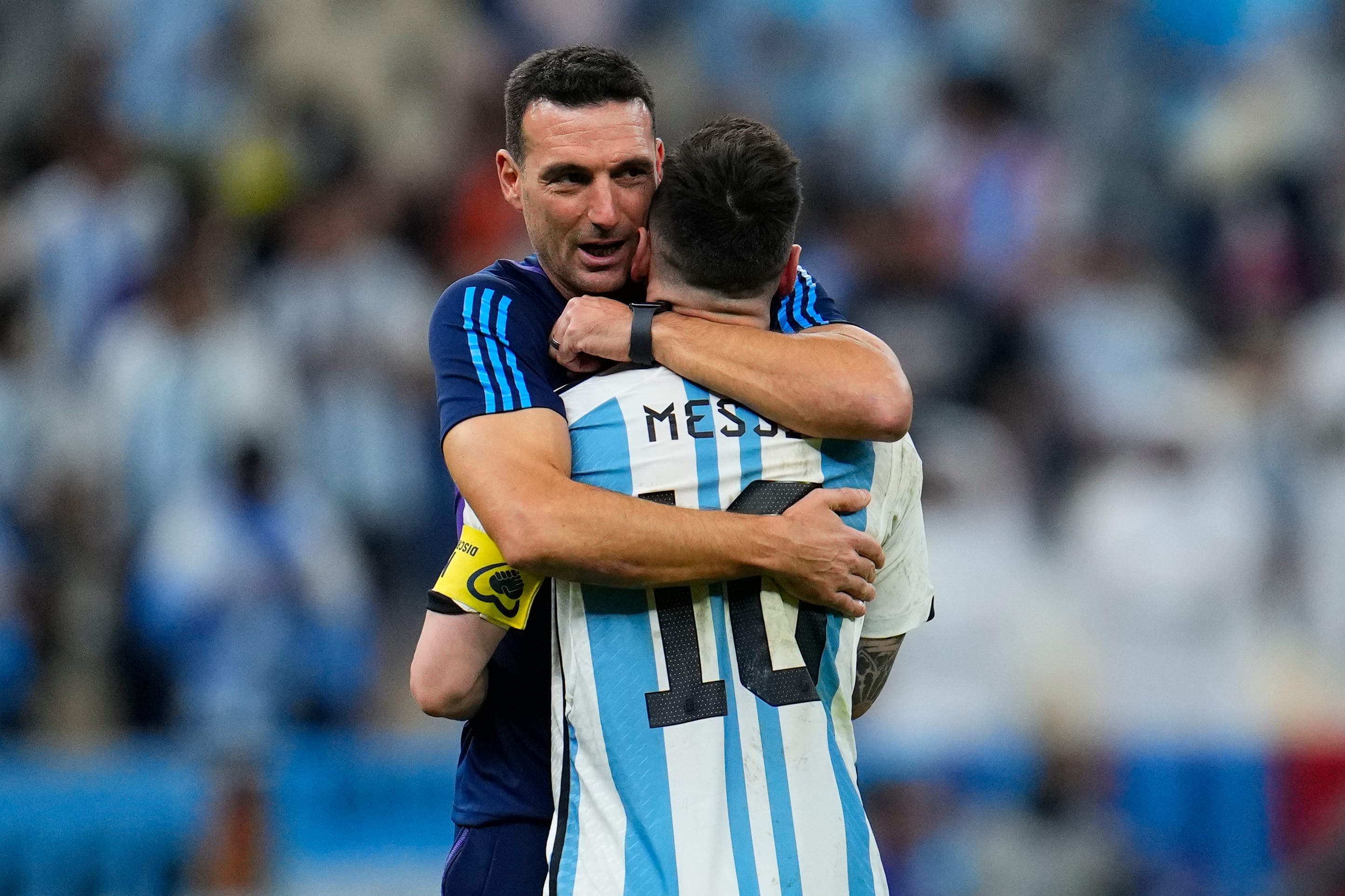 Lionel Scaloni y Lionel Messi