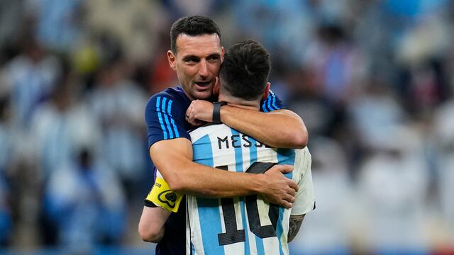 Lionel Scaloni y Lionel Messi