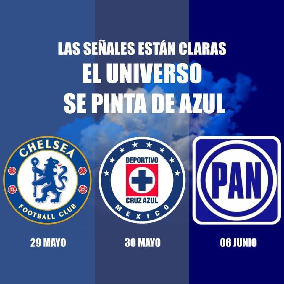 Meme del triunfo del Cruz Azul y el PAN el próximo 6 de junio