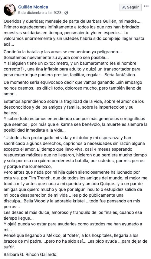 Carta de Bárbara Guillén