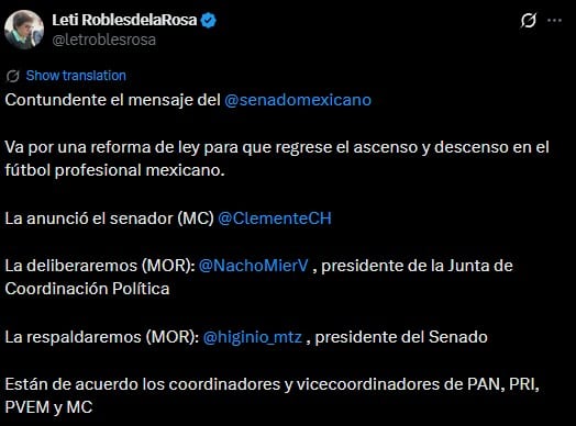 Senado busca recuperar el ascenso y descenso en el futbol mexicano con una reforma